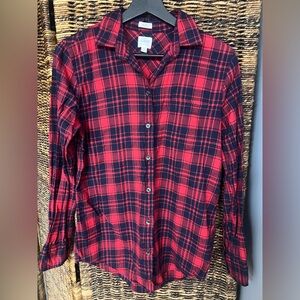 J. Crew , XS, Button Up, Boy‎ Fit, Red/Blue , Pre-Owned